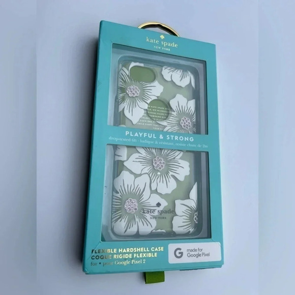 New Kate Spade Google Pixel Phone Case Clear Floral - Picture 1 of 2